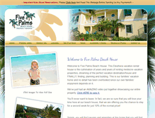 Tablet Screenshot of fivepalmsbeachhouse.com